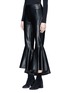 Front View - Click To Enlarge - ELLERY - 'Sinuous' cropped full flare leather pants
