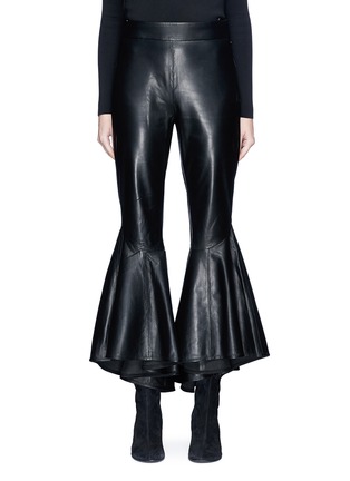 Main View - Click To Enlarge - ELLERY - 'Sinuous' cropped full flare leather pants