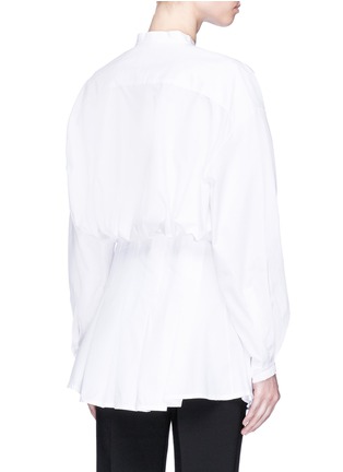 Back View - Click To Enlarge - ELLERY - 'Clef' balloon sleeve pleated waist poplin shirt