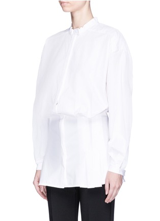 Front View - Click To Enlarge - ELLERY - 'Clef' balloon sleeve pleated waist poplin shirt