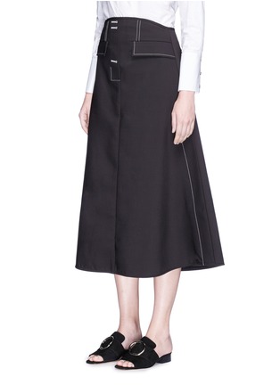Front View - Click To Enlarge - ELLERY - 'Eunice' side split A-line skirt