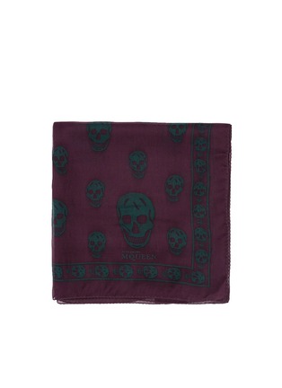 Main View - Click To Enlarge - ALEXANDER MCQUEEN - Bi-colour classic skull silk scarf