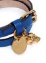 Detail View - Click To Enlarge - ALEXANDER MCQUEEN - Double wrap skull charm leather bracelet