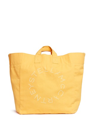 Main View - Click To Enlarge - STELLA MCCARTNEY - Two-way logo cotton canvas beach tote
