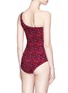 Back View - Click To Enlarge - STELLA MCCARTNEY - 'Animal' leopard print one-shoulder one-piece swimsuit