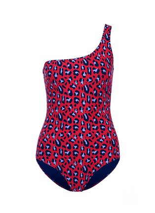 Main View - Click To Enlarge - STELLA MCCARTNEY - 'Animal' leopard print one-shoulder one-piece swimsuit