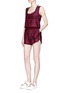 Figure View - Click To Enlarge - STELLA MCCARTNEY - 'Animal' leopard print cotton-silk rompers