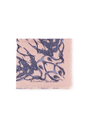 Main View - Click To Enlarge - ALEXANDER MCQUEEN - Bird and thorn print modal-silk scarf