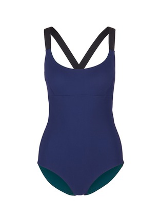 Main View - Click To Enlarge - 73316 - 'Teddy' reversible crisscross back one-piece swimsuit