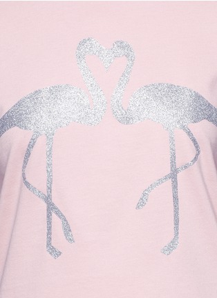 Detail View - Click To Enlarge - ÊTRE CÉCILE - Glitter flamingo print T-shirt