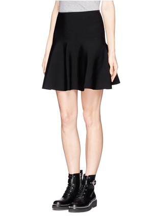 Front View - Click To Enlarge - WHISTLES - Rib knit flare skirt