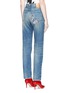 Back View - Click To Enlarge - GUCCI - Butterfly appliqué stone wash broken twill jeans