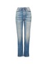 Main View - Click To Enlarge - GUCCI - Butterfly appliqué stone wash broken twill jeans
