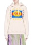Main View - Click To Enlarge - GUCCI - Floral embroidered logo print oversized hoodie