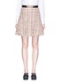 Main View - Click To Enlarge - GUCCI - Horsebit belt pleated tweed skirt