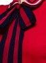 Detail View - Click To Enlarge - GUCCI - Bow neck web trim dress