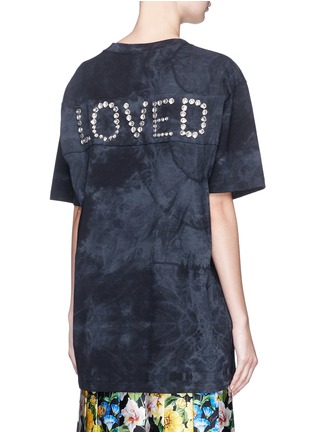 Figure View - Click To Enlarge - GUCCI - 'Loved' hammered stud slogan and logo print T-shirt