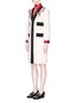 Front View - Click To Enlarge - GUCCI - GG pearl button grosgrain ribbon wool coat