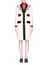 Main View - Click To Enlarge - GUCCI - GG pearl button grosgrain ribbon wool coat