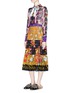 Figure View - Click To Enlarge - GUCCI - Tiger Face patchwork print crepe dress