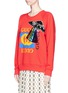 Front View - Click To Enlarge - GUCCI - Sequin UFO logo print oversized sweatshirt