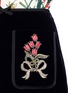 Detail View - Click To Enlarge - GUCCI - Floral embellished velvet maxi peplum skirt