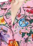 Detail View - Click To Enlarge - GUCCI - 'Floral Snake' print silk pyjama shirt