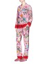 Figure View - Click To Enlarge - GUCCI - 'Floral Snake' print silk pyjama shirt
