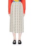 Main View - Click To Enlarge - GUCCI - 'Web Kisses' print pleated silk crepe skirt
