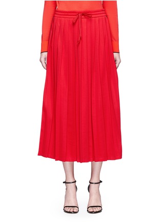 Main View - Click To Enlarge - GUCCI - Pleated Web trim tech jersey track skirt