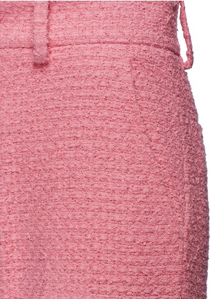 Detail View - Click To Enlarge - GUCCI - Fold cuff tweed Bermuda shorts