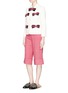 Figure View - Click To Enlarge - GUCCI - Fold cuff tweed Bermuda shorts