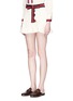 Front View - Click To Enlarge - GUCCI - Web bow ruffle jersey mini skirt