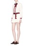 Figure View - Click To Enlarge - GUCCI - Web bow ruffle jersey mini skirt