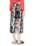 Back View - Click To Enlarge - GUCCI - Tiger Face print silk duchesse skirt