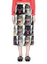 Main View - Click To Enlarge - GUCCI - Tiger Face print silk duchesse skirt