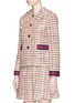Front View - Click To Enlarge - GUCCI - Bow wool blend tweed hooded blazer