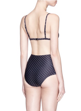 Back View - Click To Enlarge - MATTEAU - 'The Petite Triangle' polka dot bikini top