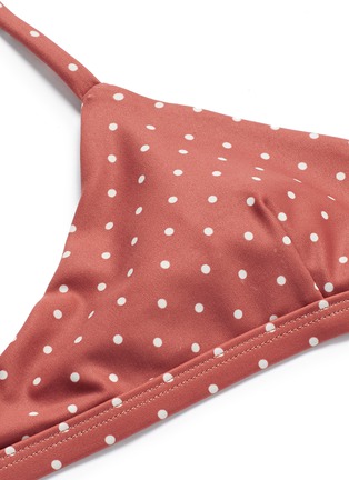 Detail View - Click To Enlarge - MATTEAU - 'The Tri Crop' polka dot bikini top