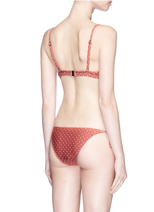 Back View - Click To Enlarge - MATTEAU - 'The String' polka dot side tie bikini bottoms