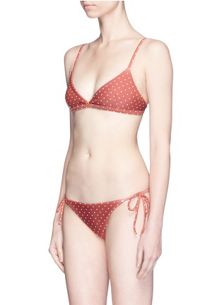 Figure View - Click To Enlarge - MATTEAU - 'The String' polka dot side tie bikini bottoms