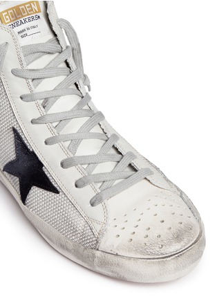 Detail View - Click To Enlarge - GOLDEN GOOSE - 'Francy' corded high top sneakers