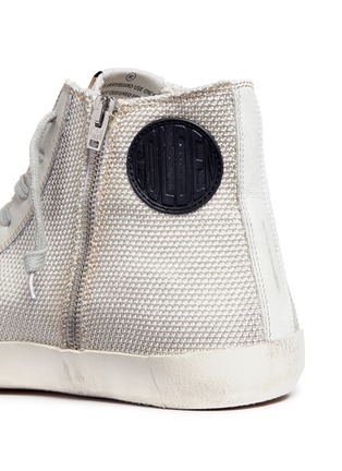 Detail View - Click To Enlarge - GOLDEN GOOSE - 'Francy' corded high top sneakers