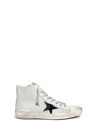 Main View - Click To Enlarge - GOLDEN GOOSE - 'Francy' corded high top sneakers