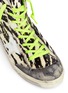 Detail View - Click To Enlarge - GOLDEN GOOSE - 'Francy' zebra print leather high top sneakers