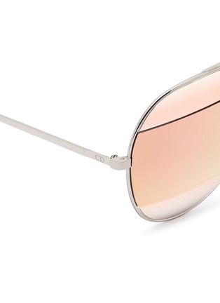 Detail View - Click To Enlarge - DIOR - 'Dior Split 1' inset metal aviator sunglasses