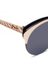 Detail View - Click To Enlarge - DIOR - 'Diorama Club' metal openwork temple browline sunglasses
