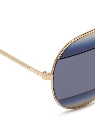 Detail View - Click To Enlarge - DIOR - 'Dior Split 1' inset gradient metal aviator sunglasses