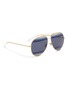 Figure View - Click To Enlarge - DIOR - 'Dior Split 1' inset gradient metal aviator sunglasses
