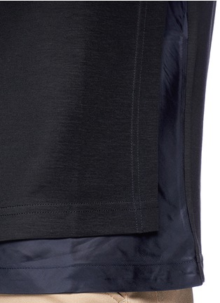 Detail View - Click To Enlarge - KOLOR - Cupro underlay long sleeve T-shirt